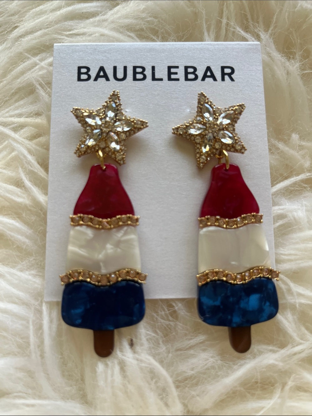 Baublebar Independence Day popsicle earrings